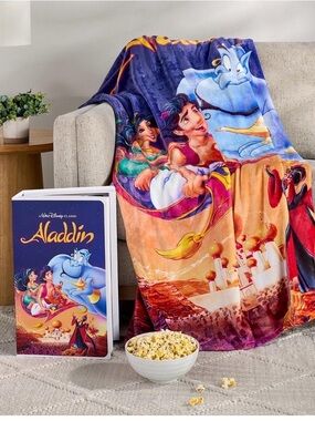 Disney VHS  Aladdin Plush Throw Blanket